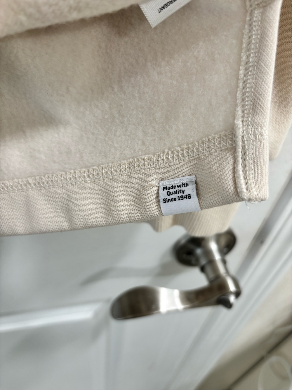 Puma Women’s Beige Crewneck Sweatshirt with Logo Patch - Picture 6 of 10